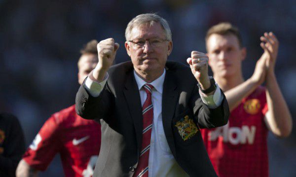 Alex Ferguson bei seiner Verabschiedung im Mai 2013. AP
