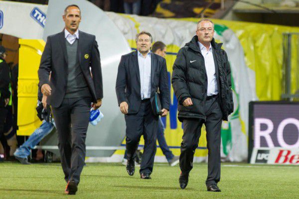 Der Ex-Berner Fredy Bickel (r.) mit Adi Hütter. Gepa