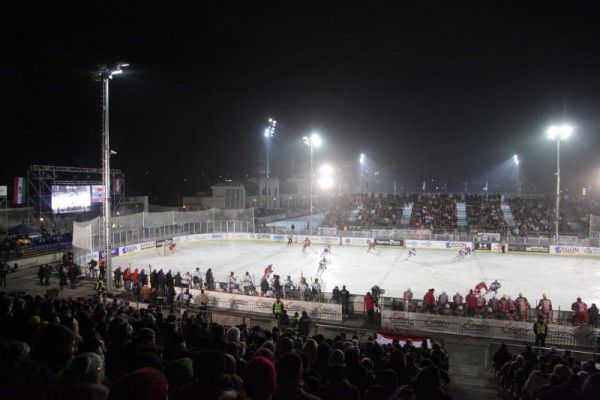 Eishockey-Nostalgie in Ungarn. Gepa