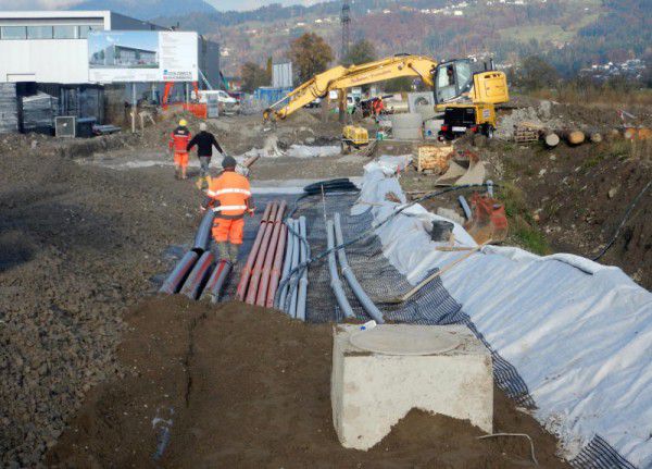 Im Betriebsgebiet Dornbirn Nord wird fleißig an der Erschließung gearbeitet. stadt Dornbirn