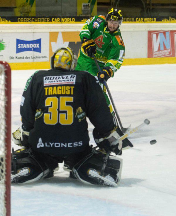 Kevin Schraven rückte von Silz in das EHC Lustenau-Line-up und machte seine Sache gut. Stiplovsek