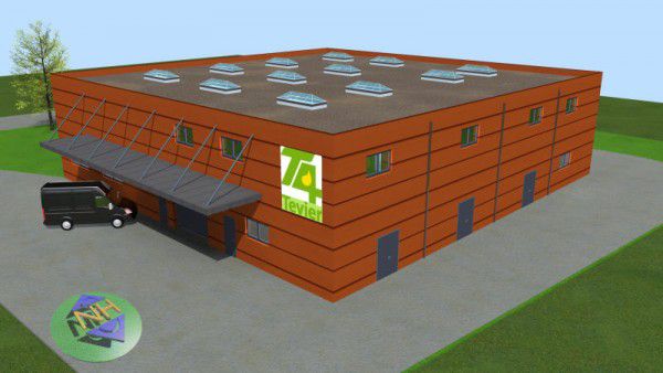 So soll das neue Lagergebäude von Tevier nach der Fertigstellung aussehen. Nußbaum Architektur Bau GmbH