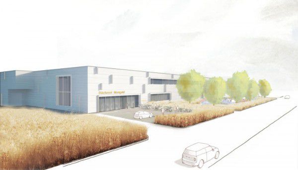 So soll der neue Firmenstammsitz der Bäckerei Mangold in Dornbirn-Pfeller aussehen. Baustart ist im Frühjahr 2017. Georg Bechter Architektur+Design, mit Thomas Mennel