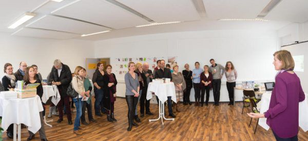 Bei der Eröffnung des neuen Eltern-Kind-Treffs. stiplovsek
