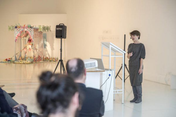 Die Berliner Professorin Berit Sandberg bei ihrem Vortrag in Vaduz.Tatjana Schnalzger