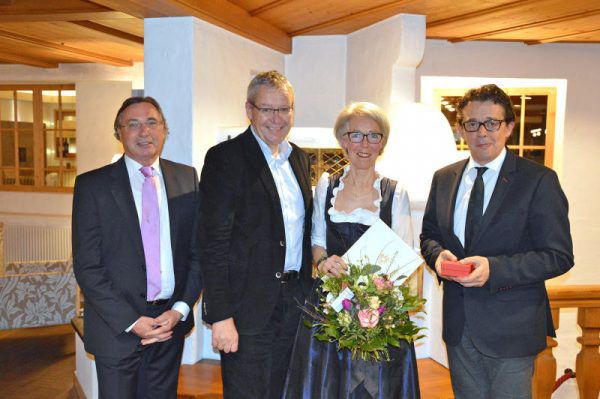Helmut Steurer, Karlheinz Rüdisser, Theresia Fröwis und Hans Peter Metzler (v.l.). WKV