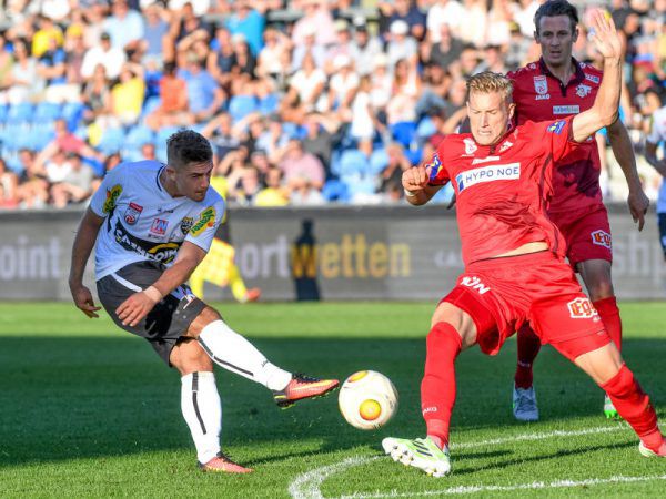 Nikola Dovedan traf im letzten Aufeinandertreffen in Altach noch vor der Pause zum 3:0. GEPA/LERCH