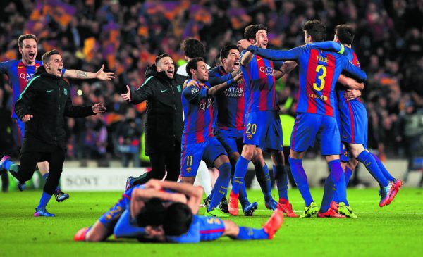 Barcelona im Freudentaumel. Reuters