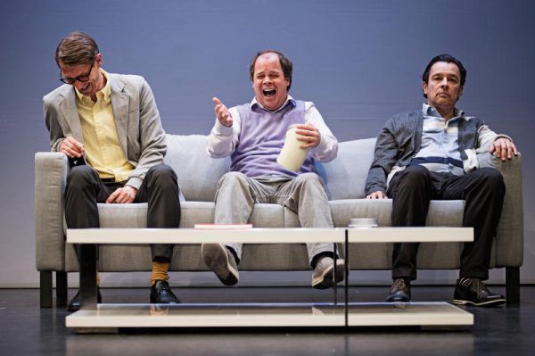 Die drei Freunde auf der Couch. Matthias Rott, Thomas Beck, Fritz Hammel (v.l.). Ilja Mess