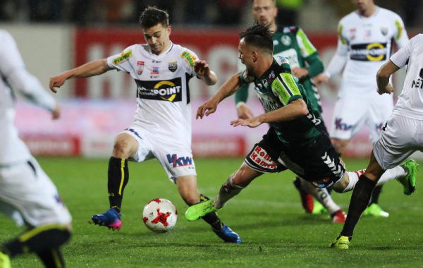 Valentino Müller gab gegen Ried sein Startelf-Debüt und wusste zu überzeugen. GEPA