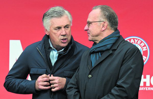 FCB-Boss Karl-Heinz Rummenigge hält große Stücke auf Carlo Ancelotti.AFP