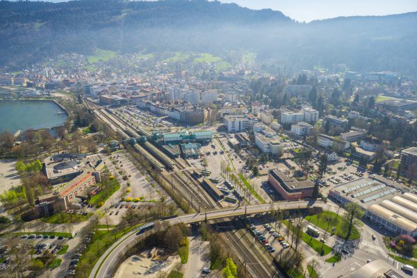 Bei der Bregenzer Raumplanung sehen die Stadtvertreter Diskussions- und Handlungsbedarf. Drohnenfoto/Hartinger