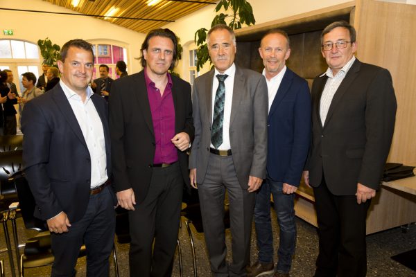 Beim Unternehmertreff: Jürgen Kessler, Gerd Hölzl, Manfred Brandl, Franz Kopf und Wolfgang Marte (v.l.). Wirtschaftsbund