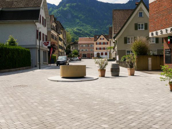Der neue Brunnerplatz in Hohenems. Stadt Hohenems