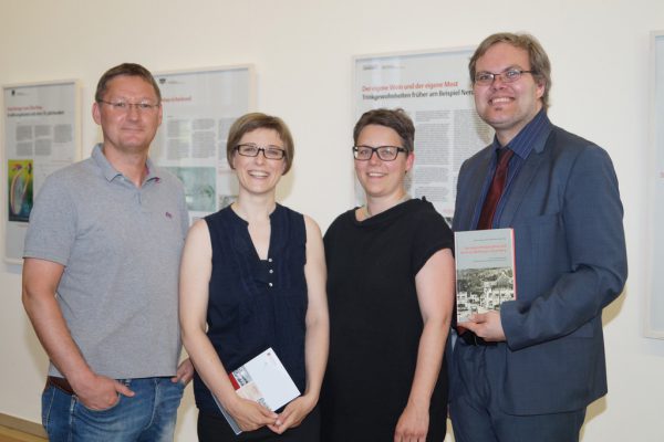 Die Archivare Martin Gunz (Archiv Bildstein), Nicole Ohneberg (Archiv Hard), Katrin Netter (Bregenzerwald Archiv) und Andreas Brugger (Montafon Archiv) (v.l.).Ritter (5)