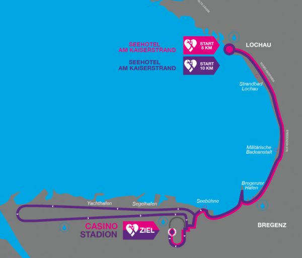 Die Laufstrecke führt entlang der Pipeline mit Blick auf den Bodensee. Philipp Steurer