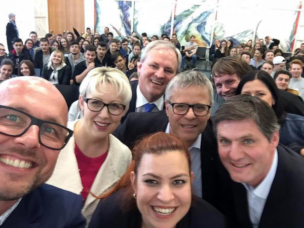 Politisches Selfie mit der Jugend. VLK