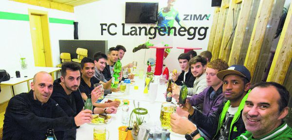 So ist das in der Spar Super Liga – wer gewinnt, darf feiern, wie hier die Langenegger.