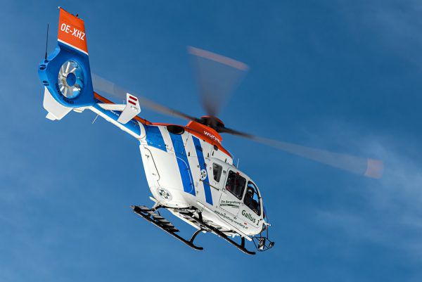 Die Bergrettung war mit dem Hubschrauber Gallus 1 im Einsatz. handout