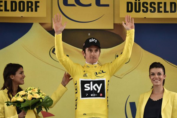 Geraint Thomas sichert sich den Sieg zum Tour-Auftakt. AFP Photo