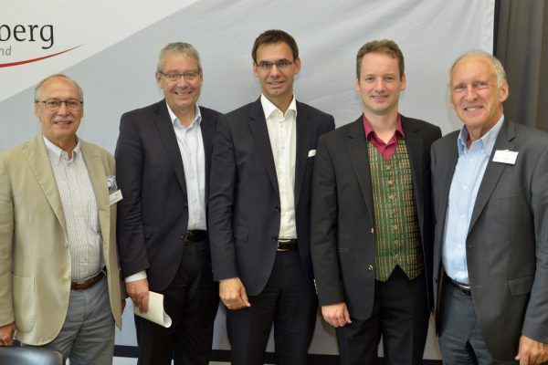Gerhard Schwarz, Karlheinz Rüdisser, Markus Wallner, David Stadelmann und Bertram Batlogg. VLK/Alexandra Serra (2)