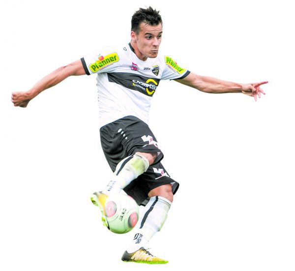 Kristijan Dobras spielte zuletzt für Altach groß auf und fühlt sich bei seinem Klub richtig wohl. Nach zwei Jahren Durststrecke erzielte er auch gleich in seinem ersten Bundesligaspiel für die Rheindörfler einen Treffer. GEPA/Lerch
