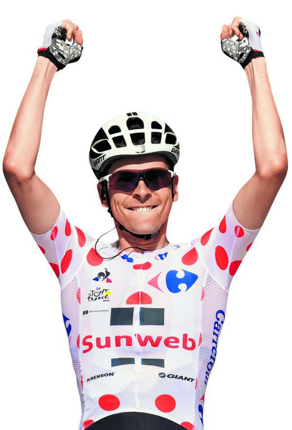 Warren Barguil hatte allen Grund zum Feiern. GEPA
