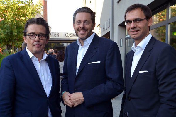 Hans-Peter Metzler begrüßte Minister Harald Mahrer und Landeshauptmann Markus Wallner (v.l.).