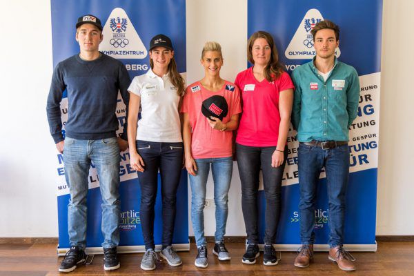 Vorarlbergs Athleten der Sparte Ski- Nordisch: Schneider, Berchtold, Pinkelnig, Düringer und Baldauf (v.l.). stiplovsek