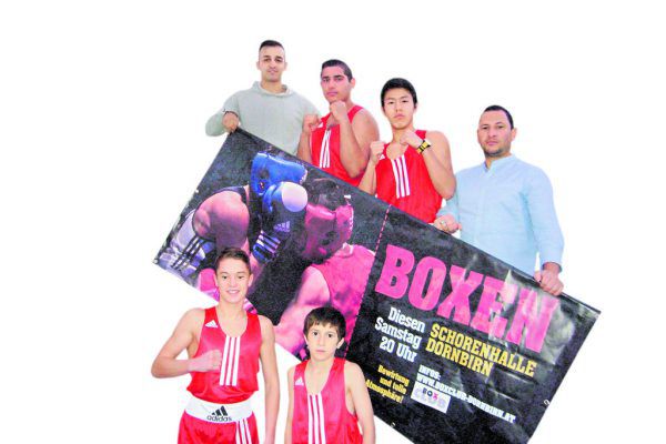 Dornbirns Boxteam um Obmann Ivan Obradovic. Dedeleit