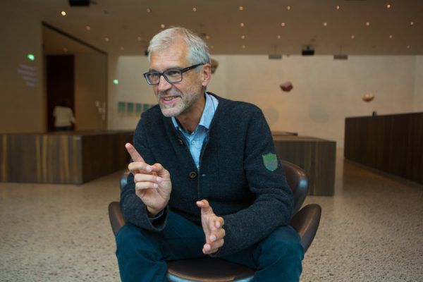 Grüne-Kandidat Harald Walser beim Interview im vorarlberg museum in Bregenz.Klaus Hartinger