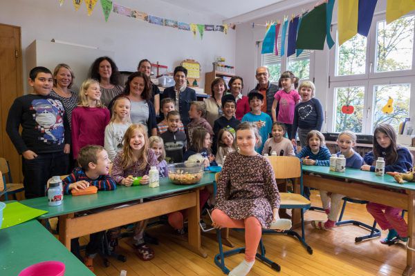 In der Volksschule Fluh.  LkV