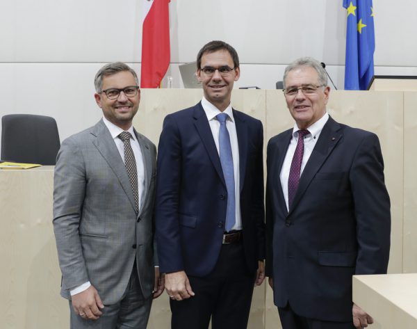Magnus Brunner, Markus Wallner und Edgar Mayer (v.l.). VLK