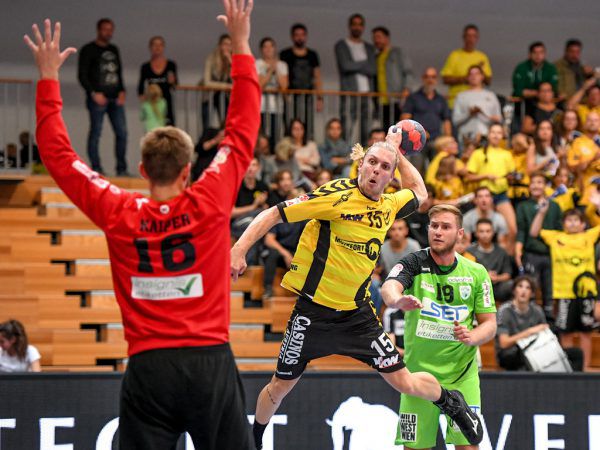 Marian Klopcic und seine Kollegen haben nach dem Aus in der EHF-Cup-Qualifikation mit West Wien noch eine Rechnung offen. GEPA/Lerch