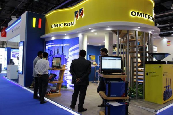 Der Stand auf der „Middle-East-Electricity-Exhibition“ in Dubai. Omicron