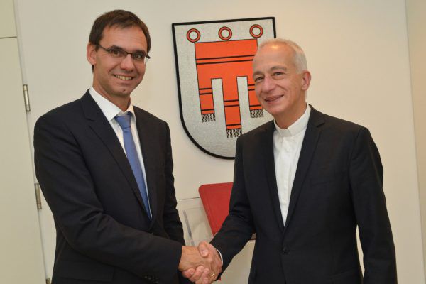Wallner und Landau im Landhaus in Bregenz.  vlk/Serra