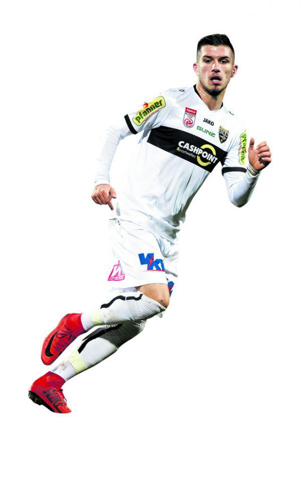 Adrian Grbic auf dem Sprung nach oben. Gepa/Lerch