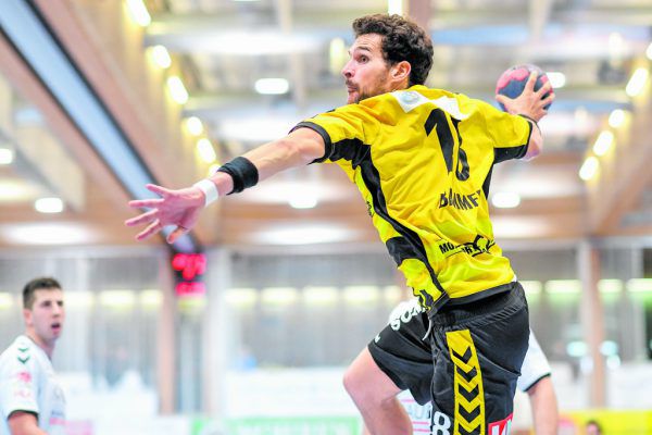 Dominik Bammer gelangen drei Treffer für Bregenz. GEPA/Lerch