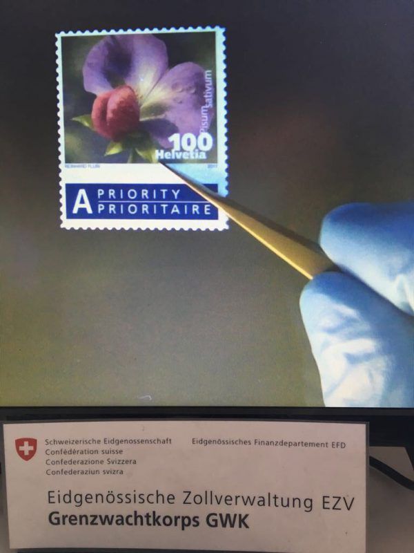 Eine der gefälschten Marken. EZV