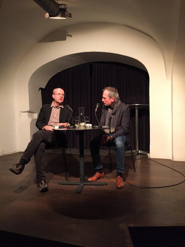 Autor Klaus Cäsar Zehrer (l.) und Michael Luisier.Martina pfeifer Steiner