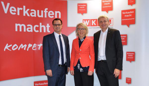 V.l.: Dr. Ernst Gittenberger (Projektleiter KMU Forschung Austria), Theresia Fröwis (Spartenobfrau Handel in der WKV) und Michael Tagwerker (Geschäftsführer der erwähnten Sparte). WKV
