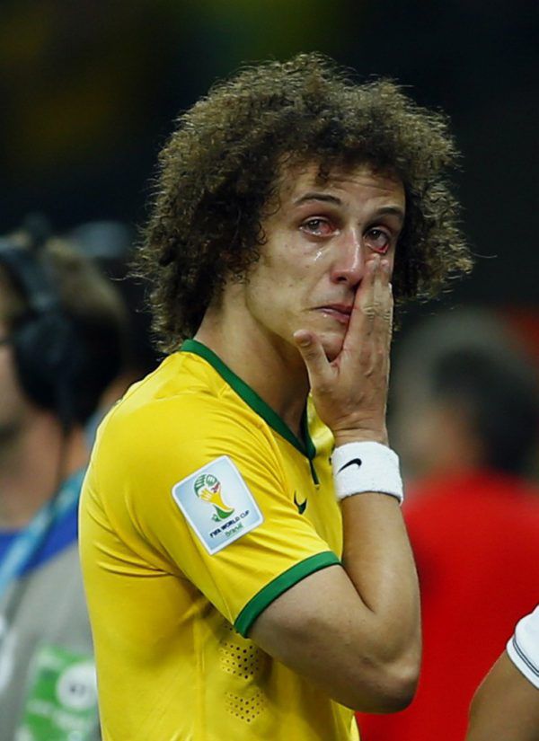 Brasiliens Verteidiger David Luiz nach der 1:7-Niederlage seines Teams bei der WM 2014 im eigenen Land. Reuters