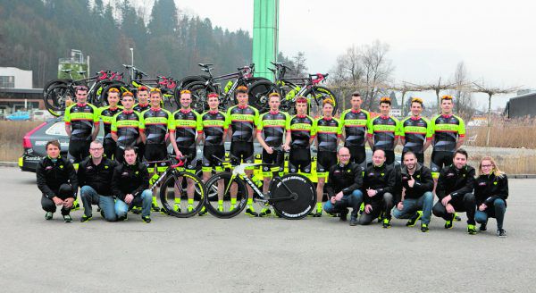 Das Team Vorarl­berg 2018 inklusive Betreuer. Klaus  Hartinger
