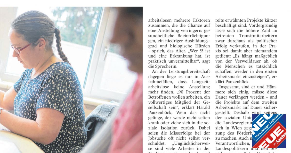 Mit dem Rücken zur Wand NEUE Vorarlberger Tageszeitung