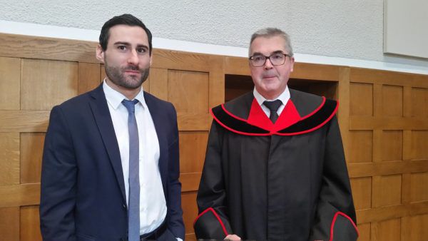 Verteidiger Johannes Walser (links) und Staatsanwalt Manfred Bolter.  Seff Dünser