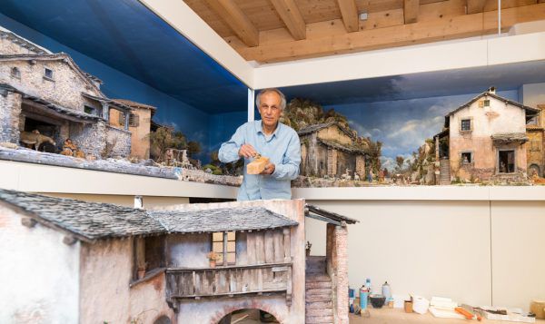 Die neue Krippe von Antonio Pigozzi hat eine Länge von 21 Metern. Dietmar Stiplovsek