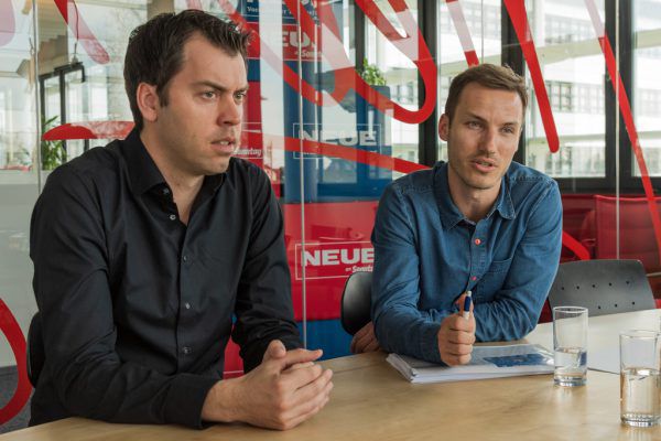 Thomas Gabriel (links) und Peter Flatscher sind Mitbegründer von „Startupland“. Stiplovsek