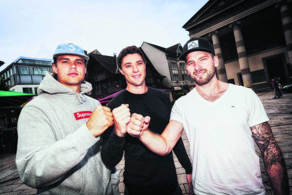 Einer für alle, alle für einen: Dominic Haberl, Stefan Häußle und Kevin Macierzynski sind bereit für die neue Saison. Stiplovsek