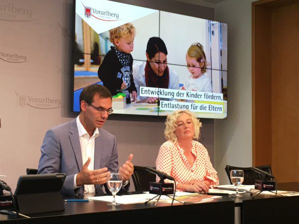Landeshauptmann Markus Wallner und Landesrätin Katharina Wiesflecker.