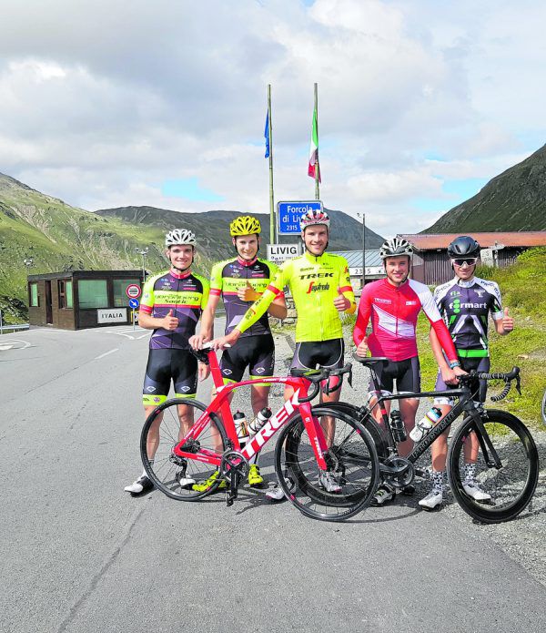 Patrick Jäger, Dominik Amann, Matthias Brändle, Leon Pauger und Michael Ziegler (v.l.). Privat